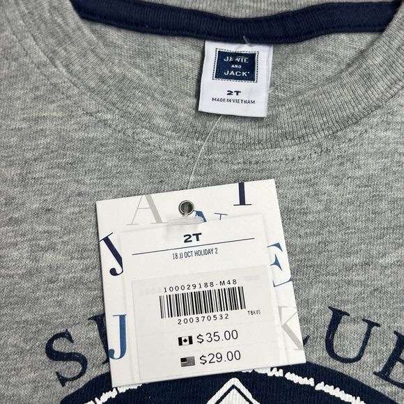 New Janie and Jack Ski Club Long Sleeve Crew Neck Tee 2T - Picture 4 of 4